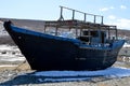 Abandoned North Korean fishing schooner on the shore of the Sea of Ã¢â¬â¹Ã¢â¬â¹Japan, Primorye, Russia.